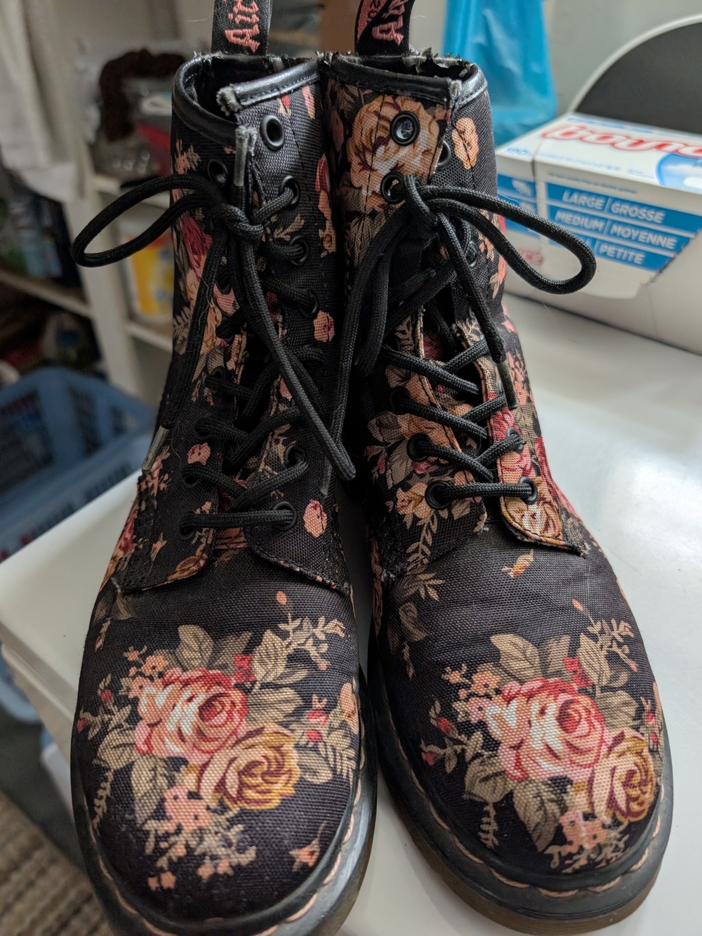 Dr Martens Victorian Floral Print Canvas Boots